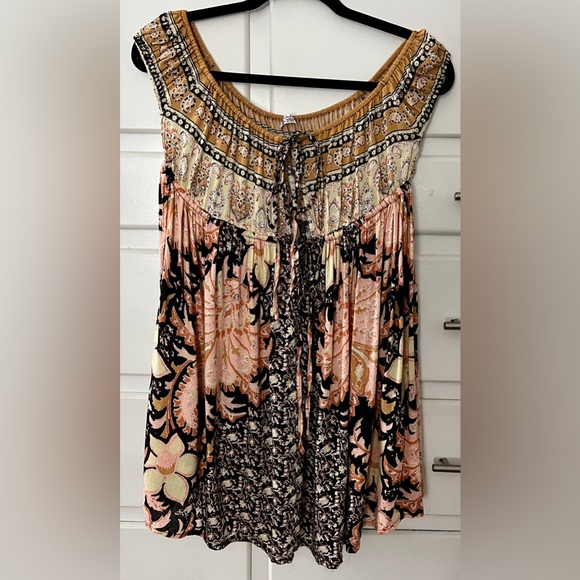 🆕 Free People Bali Mariposa mini slip in black combo size medium - Picture 5 of 8